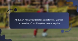 Abdullah Al-Mayouf: Defesas notáveis, Marcos na carreira, Contribuições para a equipa